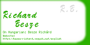 richard besze business card
